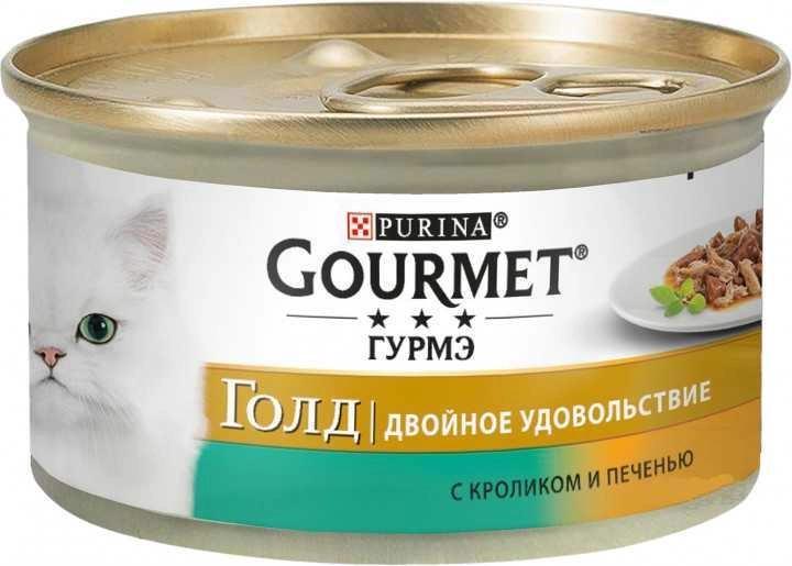 Корм д/котів вологий PURINA Gourmet Gold подвійне задоволення з кроликом і печінкою 85г 6