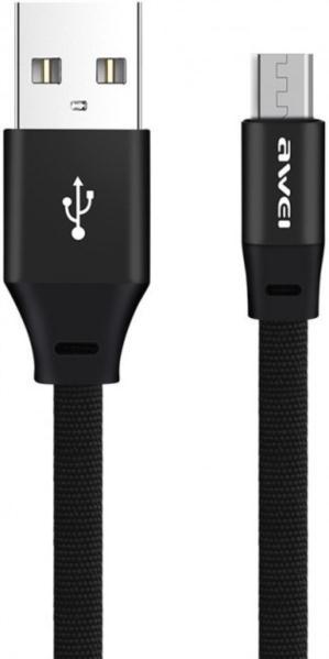 Кабель USB AWEI CL-98 USB/microUSB 1.0м Black