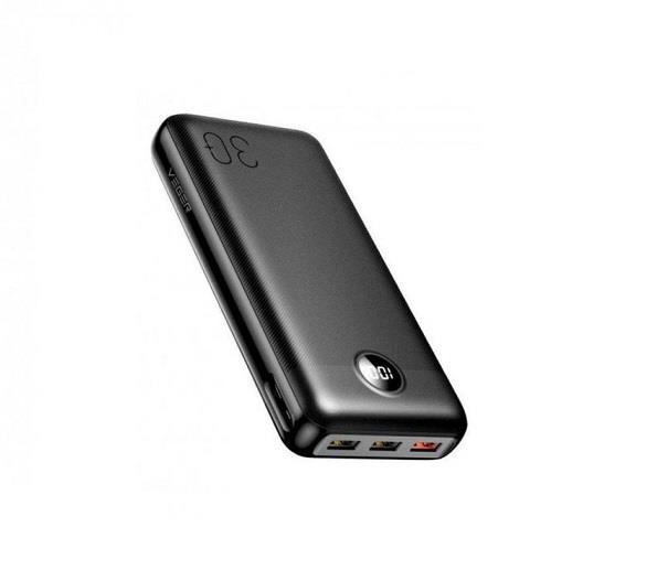 Акумулятор мобільний VEGER L30 30000mAh чорний LCD Quick Charge PD20W