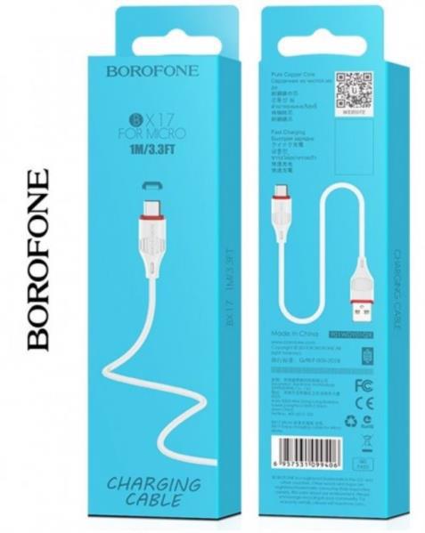 Кабель USB BOROFONE BX17 Micro 1m White