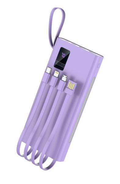 Акумулятор мобільний WESDAR S510 10000mAh 22.5W+18W Purple