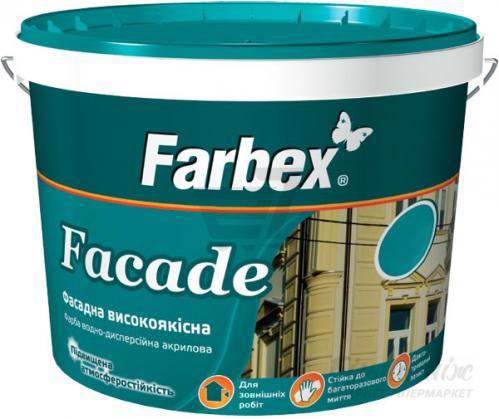 Фарба фасад. FARBEX Facade ВДА біла мат.  1.4кг