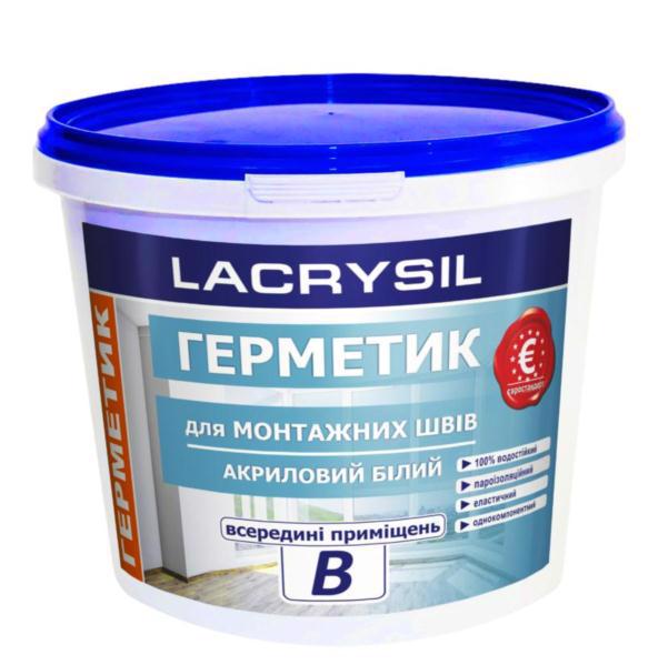 Герметик акриловый LACRYSIL д/монтажных швов "В" белый 1.2 кг