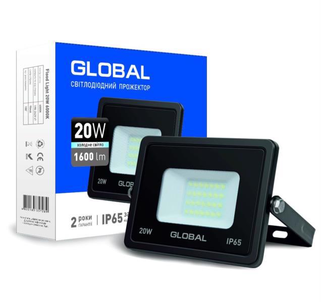Прожектор led GLOBAL 20W 6000K (1-GBL-02-LFL-2060) 