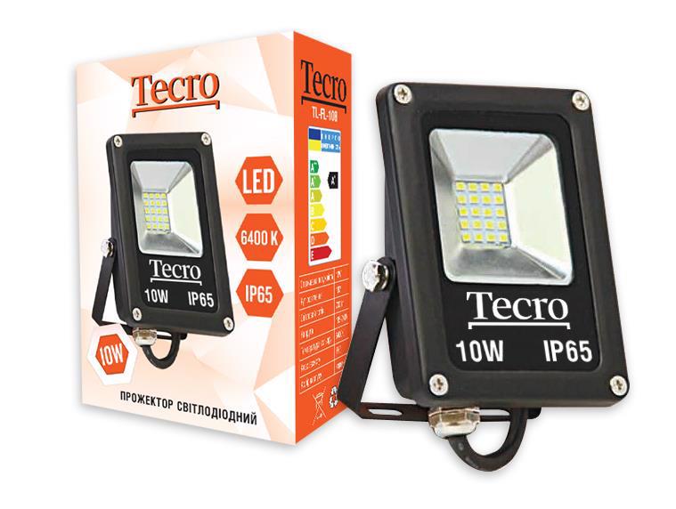 Прожектор led TECRO 10W 6400K slim TL-FL10B