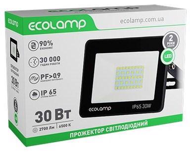 Прожектор led ECOLAMP 30W 6500K IP65 EL306500