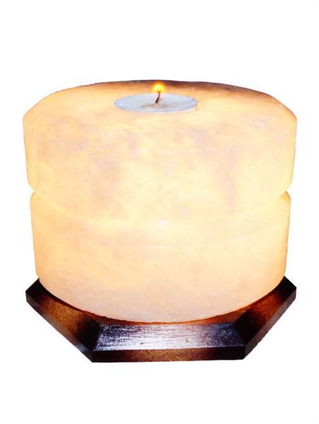 Лампа соляна SALTLAMP Свічка 10*16*16см 2кг (аром. свічка) з регул.