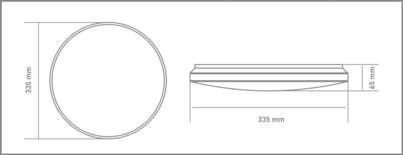 Світильник led GLOBAL 18W 4100К коло IP44 1-GCL-1841-01-C