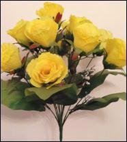 Цветок искусств. букет Роза 43см