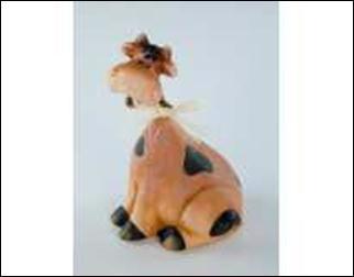 Статуетка САКУРА Корова "Бурьонка" 13см рухлива керам. h02122