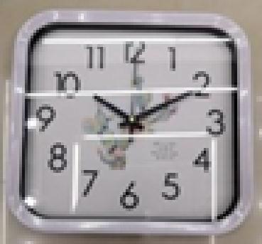 Часы настенные 25см декор квадратные белые IMP DM128
