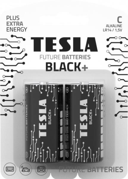 Батарейка TESLA Black+ Alkaline LR14 (2шт блістер) 6712