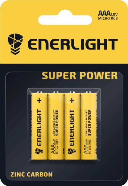 Батарейка ENERLIGHT Super Power AAA (4шт блістер) 2086