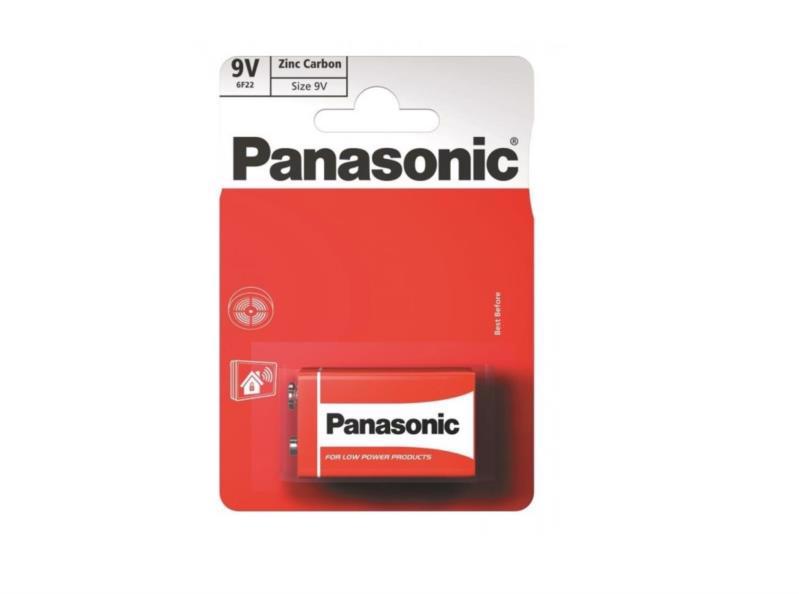 Батарейка PANASONIC Red Zink 6F22 (1шт блистер)