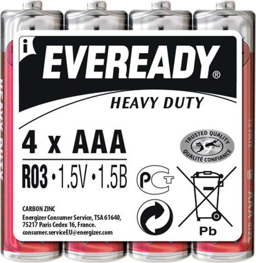 Батарейка ENERGIZER EVEREADY AAA Heavy Duty (4шт шринка)
