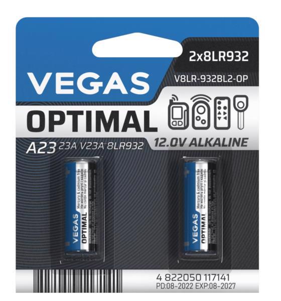 Батарейка VEGAS Optimal 23A (1шт блістер)