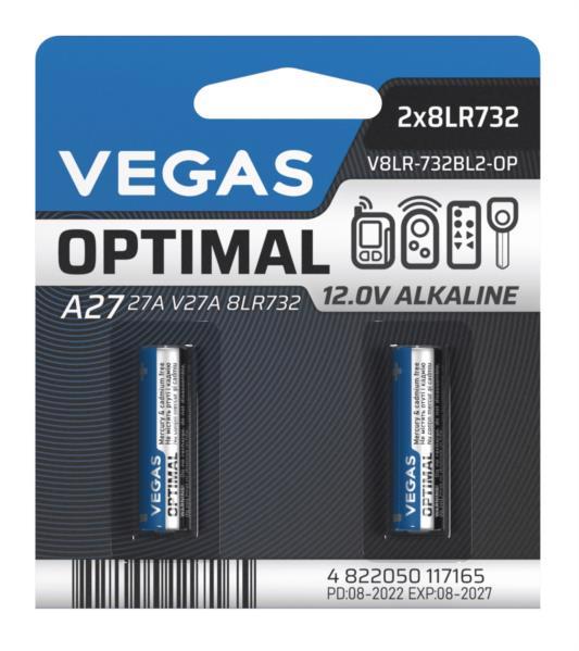 Батарейка VEGAS Optimal 27A (1шт блістер)