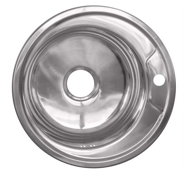 Мийка врізна 490мм (кругла) глянц. 0.8 мм