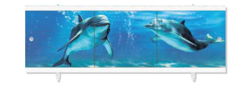 Экран защитный д/ванны МЕТАКАМ Ультра легкий АРТ 1,48м дельфины