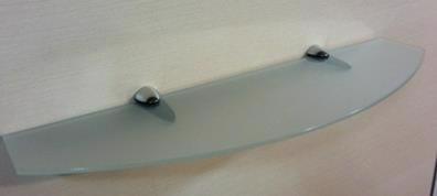 Полка д/ванной UNION GLASS 400*150 стекло с закругл. углами сатин (UG-202)