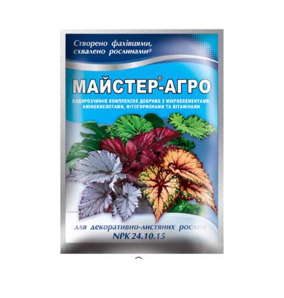 Добриво МАЙСТЕР-АГРО для декоративно-листянних рослин 25г
