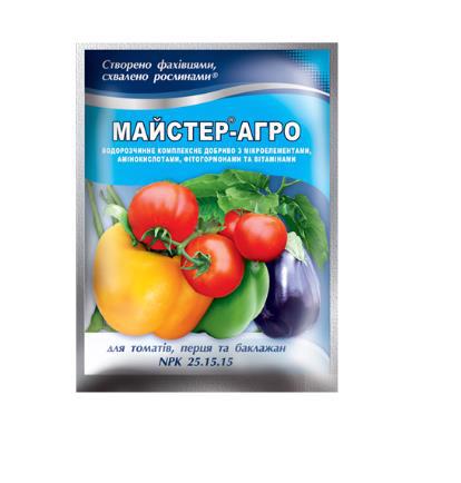 Удобрение МАЙСТЕР-АГРО для томатов, перца и баклажанов 100г