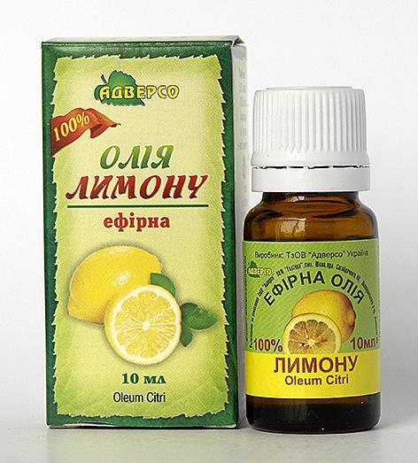 Олія ефірна АДВЕРСО лимонна 10мл