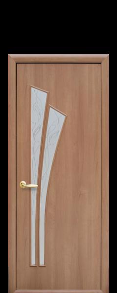 Дверное полотно "Лилия" Экошпон ольха 3D 900 стекло