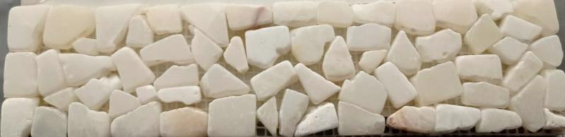 Фриз каменный AMERA MOSAIC 6 White Onyx 75*300мм 1с