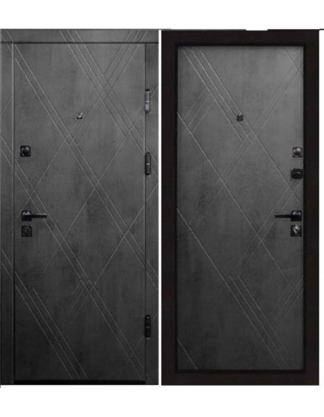 Дверь вх. МДФ/МДФ ПК-266 бетон темный 860*2050 R