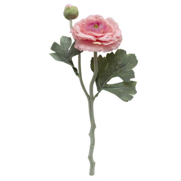 Цветок декор. ветка DEVILON Лютик розовый 35см 630072
