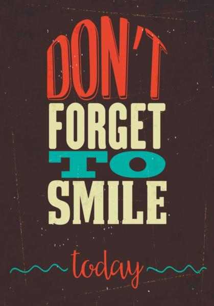 Постер POSTERCLUBUA А3 "Не забывай улыбаться" англ.