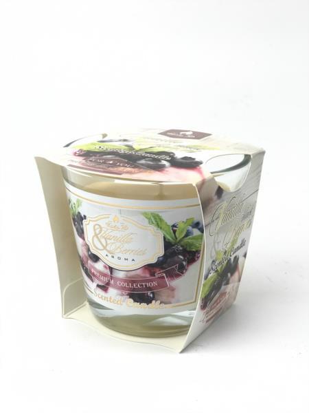 Свічка арома стакан ПАКО ІФ Premium Ваніль і чорні ягоди 102