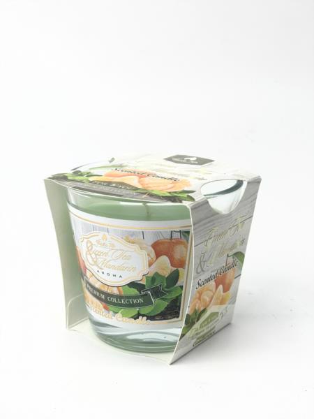 Свічка арома стакан ПАКО ІФ Premium Зелений чай і мандарин 104