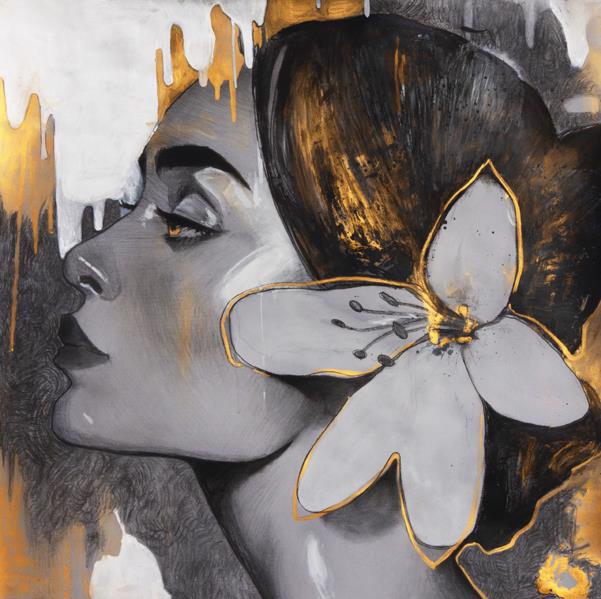 Картина POSTERCLUBUA А2 "Девушка и цветок"