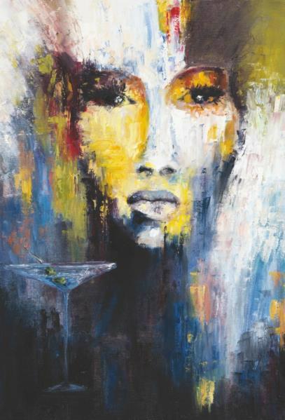 Картина POSTERCLUBUA А2 "Девушка с мартини"