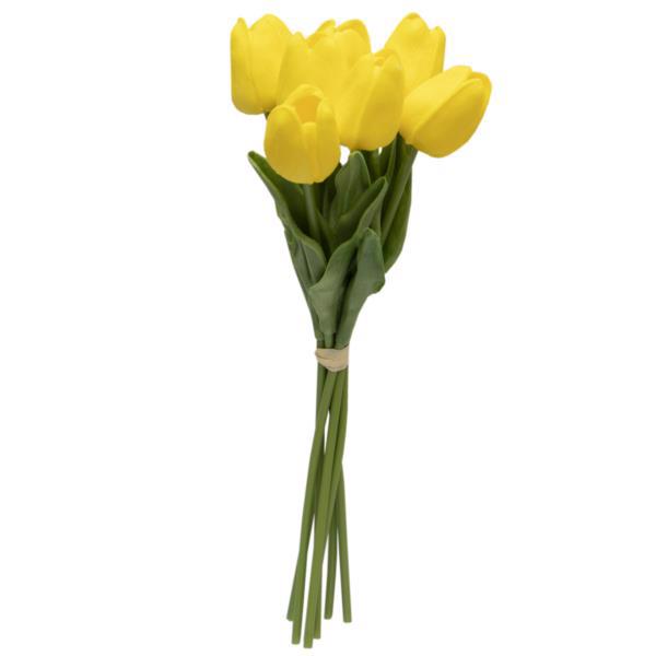 Цветок декор. букет DEVILON Тюльпан желтый 30см 631192