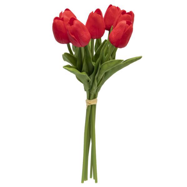 Цветок декор. букет DEVILON Тюльпан красный 30см 631208