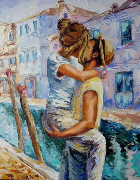 Картина ART FAMILY 50*80см Поцелуй Венеция