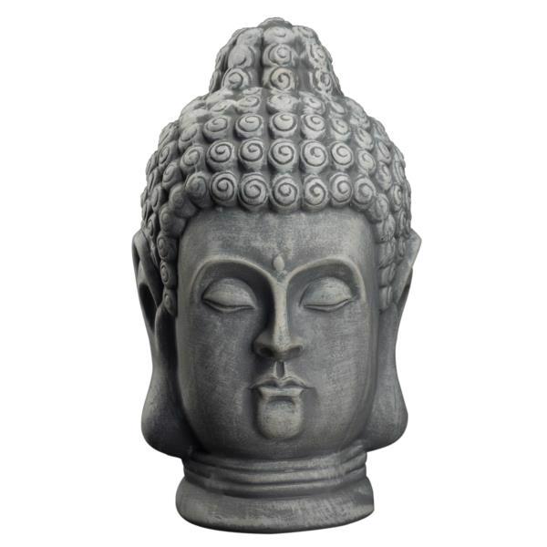 Статуетка керам. UC Голова Будди 31см сірий камінь