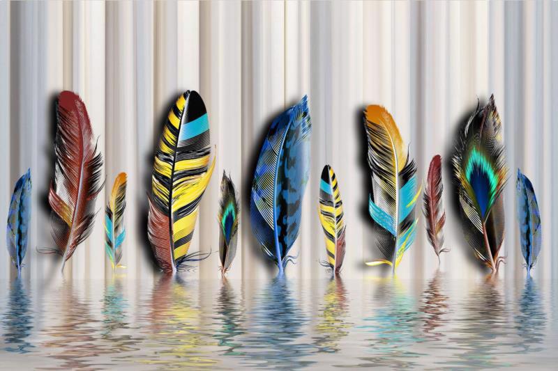 Картина ART FAMILY 35*50см Цветные перья