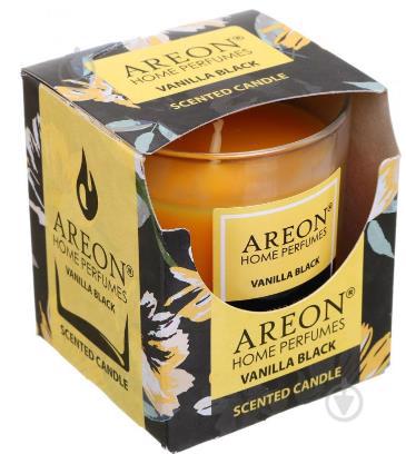 Свічка арома склянка AREON HOME PERFUMES Чорна Ваніль