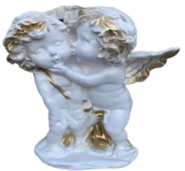 Статуетка UC Ангел поцілунок в щічку біле золото