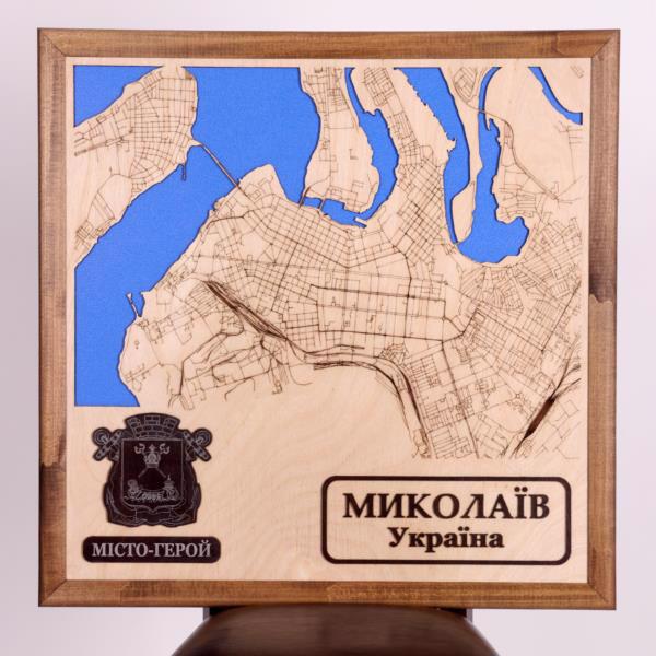 Карта декор. Миколаїв настільна 20*20 MDP032