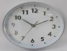 Часы настен. 20*3.8см, белые с серебр. рамкой, пласт. IMP spf-xy2989-9043C