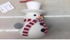 Украшение новогоднее DLT Снеговик с декором 10*17см белый HF20Y11-52