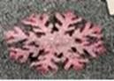 Украшение новогоднее DLT Снежинка 10.5см розовая HF2K1093