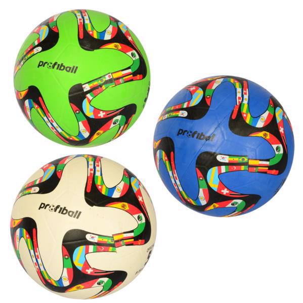 Мяч футбольный р.5, резина, гладкий, 3цвета VA-0043
