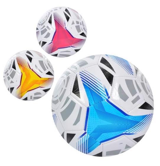 Мяч футбольный р.5, ПВХ ламин., 3 цвета MS3570